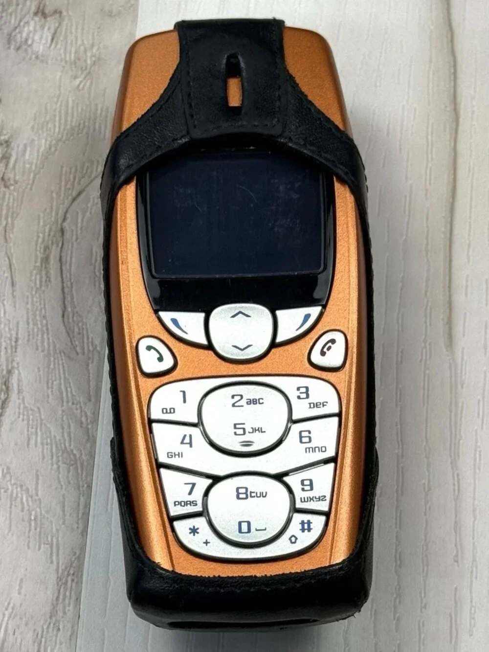 VTG 2003 NOKIA 3560 Orange Candybar Mobile CELL PHONE w/ Power Supply HTF WORKS!
